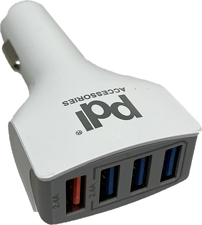 4-Port USB-A Car Charger with Fast Charge