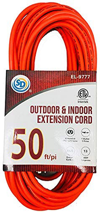 50 Ft Outdoor and Indoor Extension Cord 