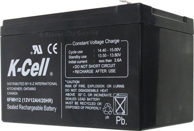 K-CELL Rechargeable Sealed Lead Acid Gel Cell Batteries