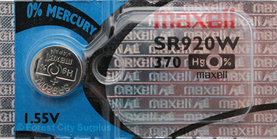 Maxell® SR920W Mercury-Free Silver Oxide Cell Batteries