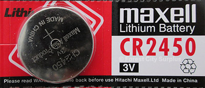 Maxell® CR2450 Lithium Cell Batteries
