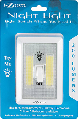 i-Zoom  200 Lumen LED Light Switch Light