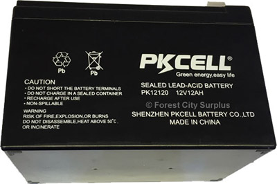 PKCELL® 12V/12AH Rechargeable Sealed Lead Acid Batteries