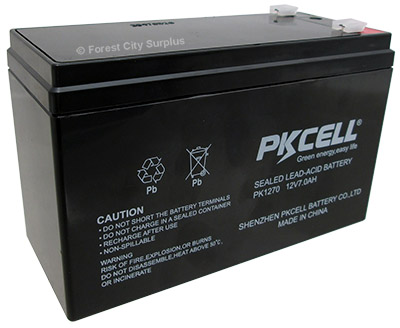 PKCELL  12V/7AH Rechargeable Sealed Lead Acid Batteries
