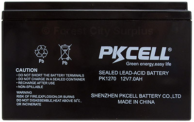 PKCELL  12V/7AH Rechargeable Sealed Lead Acid Batteries