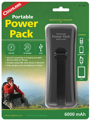 Coghlan's® Crank and Solar-Powered Portable Cell Phone Chargers