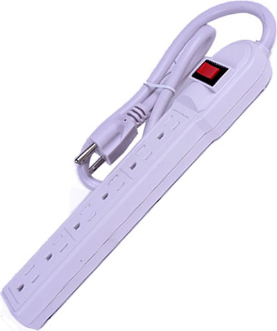 Toolway® 6 Outlet Grounded Power Strip with 2' Cord