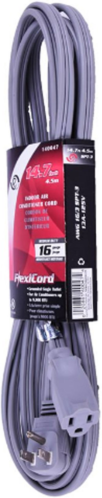 FlexiCord® 14.7 Ft Single-outlet Extension Cord