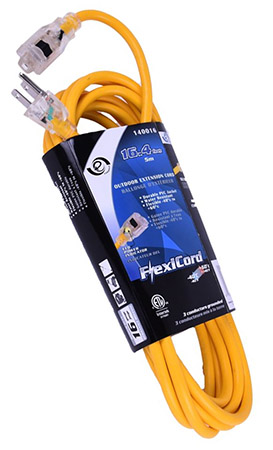 FlexiCord® 140016 16 Gauge 16.4-Foot Outdoor Extension Cords