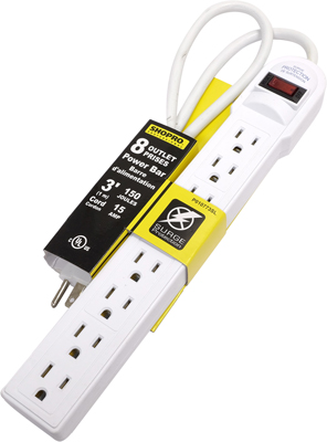 Shopro® 8-Outlet Surge Protector Power Bars