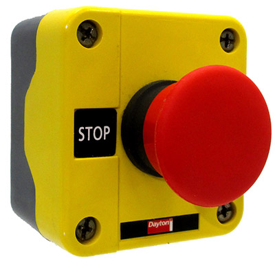 Big Red Mushroom-shaped Stop Button