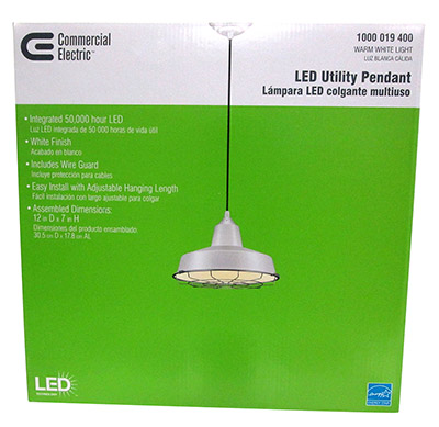 Commercial Electric® LED Utility Pendant Light