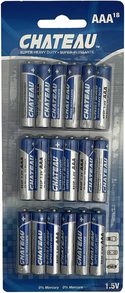 Chateau  18-Pack Heavy-duty AAA Batteries