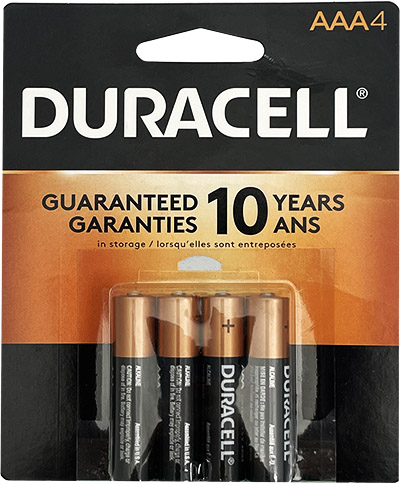 4 Pack of Duracell® AAA Batteries