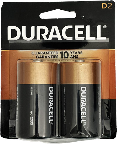 Duracell® D Battery 2-Pack