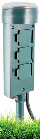 Weather-resistant Outdoor 6-Outlet Yard Stake Timer