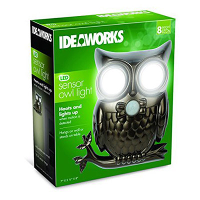 Ideaworks  Decorative LED Motion Sensor Hooting Owl Light