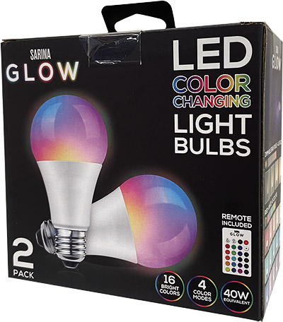 Sarnia Glow  LED Colour-changing Light Bulbs - 2 Pack