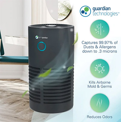 GermGuardian® 4-in-1 Tabletop Air Purifier with 99.97% HEPA Filter