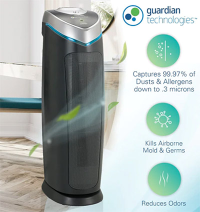 GermGuardian 4-in-1 HEPA Air Purifying System with 99.97% HEPA Filter