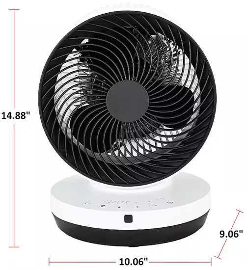 2-in-1 Portable Electric Fan Heater and Air Circulator