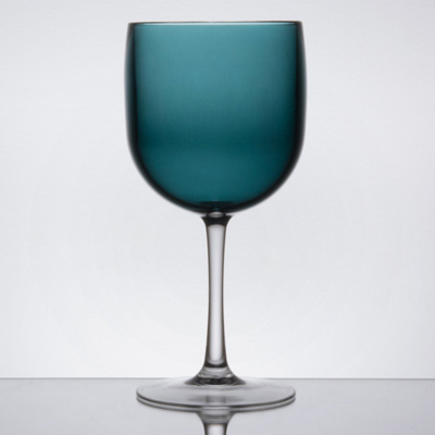 16.5-Ounce Aqua Tritan Plastic Wine Glass