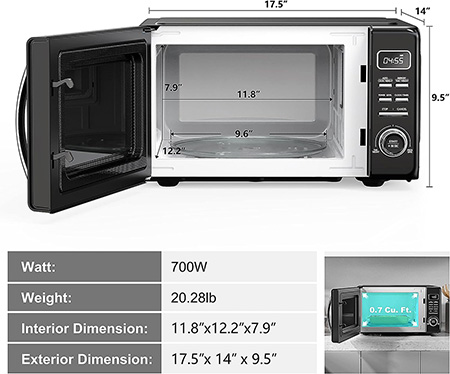 Galanz  0.7 cu. ft. 700W Retro Countertop Microwave Oven