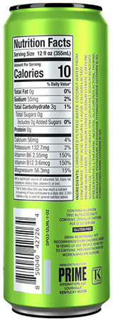 Prime  Hydration 12 oz Zero Sugar Energy Drink