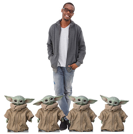The Mandalorian Baby Yoda 4-Pack Life-size Cardboard Cut-outs
