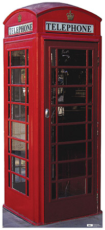Classic Phone Booth Life-size Cardboard Cut-out