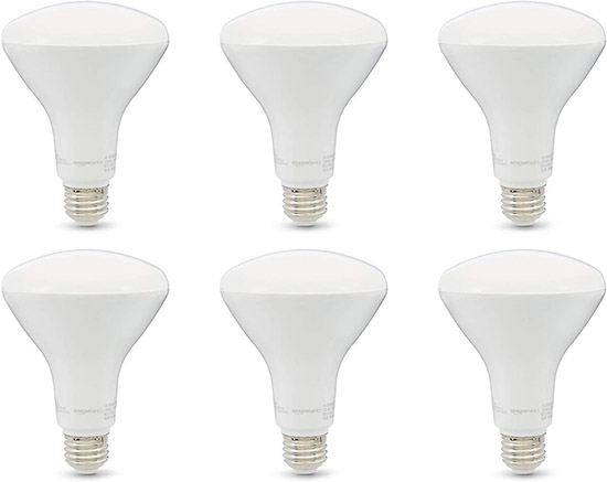 Amazon Basics 65 Watt Equivalent LED Replacement Light Bulbs - Pack of 6