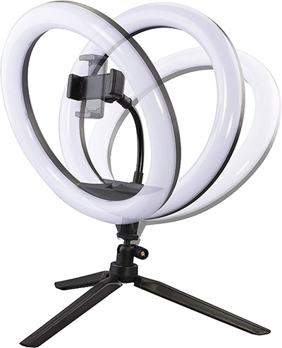 FineLife® 10" RGB LED Ring Light with Tripod and Phone Holder