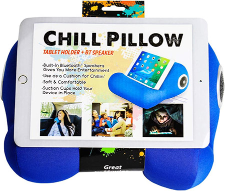 Neck Pillow and Tablet holder with Bluetooth Speaker