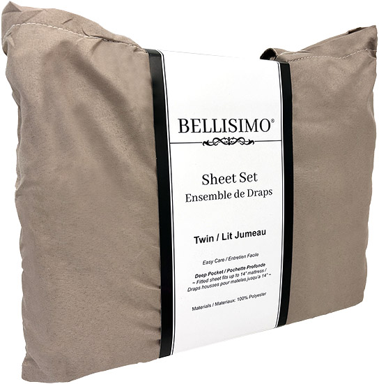 Bellisimo Bed Sheet and Pillowcase set - 3 Piece
