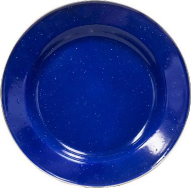 World Famous Blue Enamel Steel 10 Inch Dinner Plate