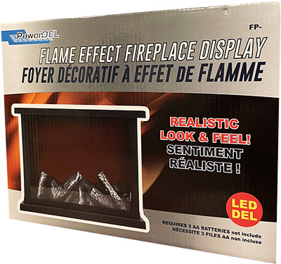 PowerDel® LED Flame-effect Fireplace Display