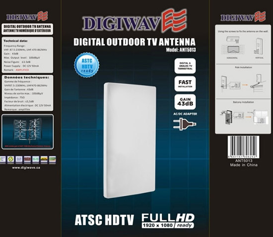 Digiwave Digital Amplified Digital Outdoor TV Antenna