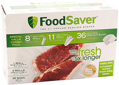 Foodsaver Heat-Seal Roll & Bags Combo pack