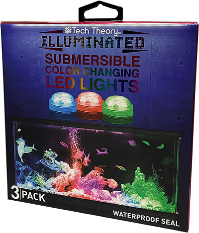 Tech Theory  Submersible Colour-changing LED Lights - 3 Pack