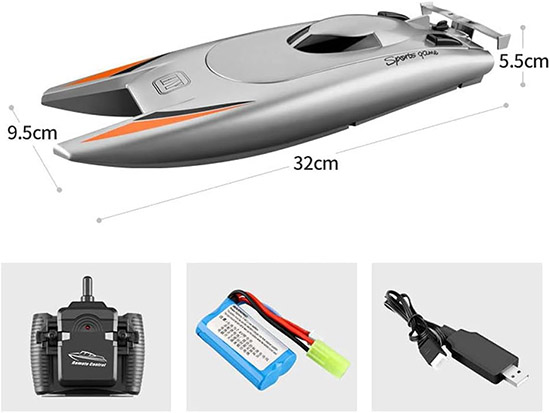 RC Speedboat with Display Base