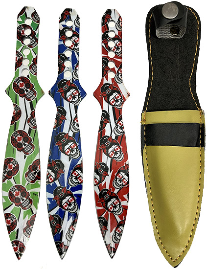 Throwing Knives with Sheath Assorted Set