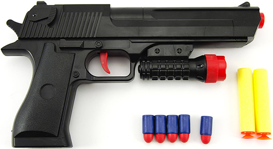 Dual Foam Dart Blaster Pistol with Pump Action