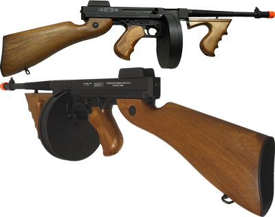Fully Automatic Airsoft Tommy Gun with Drum Magazine