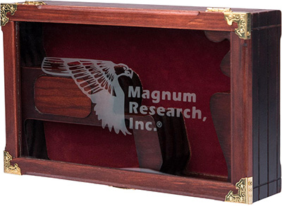 Magnum Research  Wooden Pistol Display Case with Glass Lid