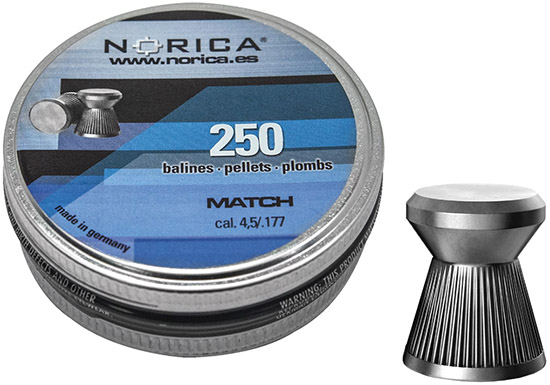 Norica  .22 Caliber 250 Count Match Head Pellets