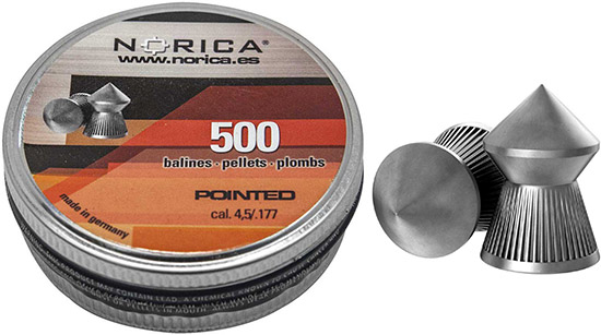 Norica  .177 Caliber 500 Count Pointed Head Pellets