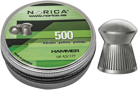 Norica  Hammer .177 Caliber 500 Count Round Head Pellets