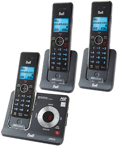 Bell  BE6425-3 DECT 6.0 Cordless Phone with 3 Handsets