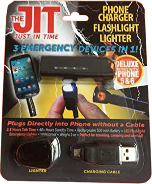 Just In Time® Flashlight, Lighter, and iPhone Phone Charger