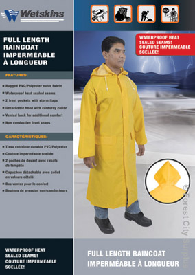 Wetskins Yellow Full Length Raincoats